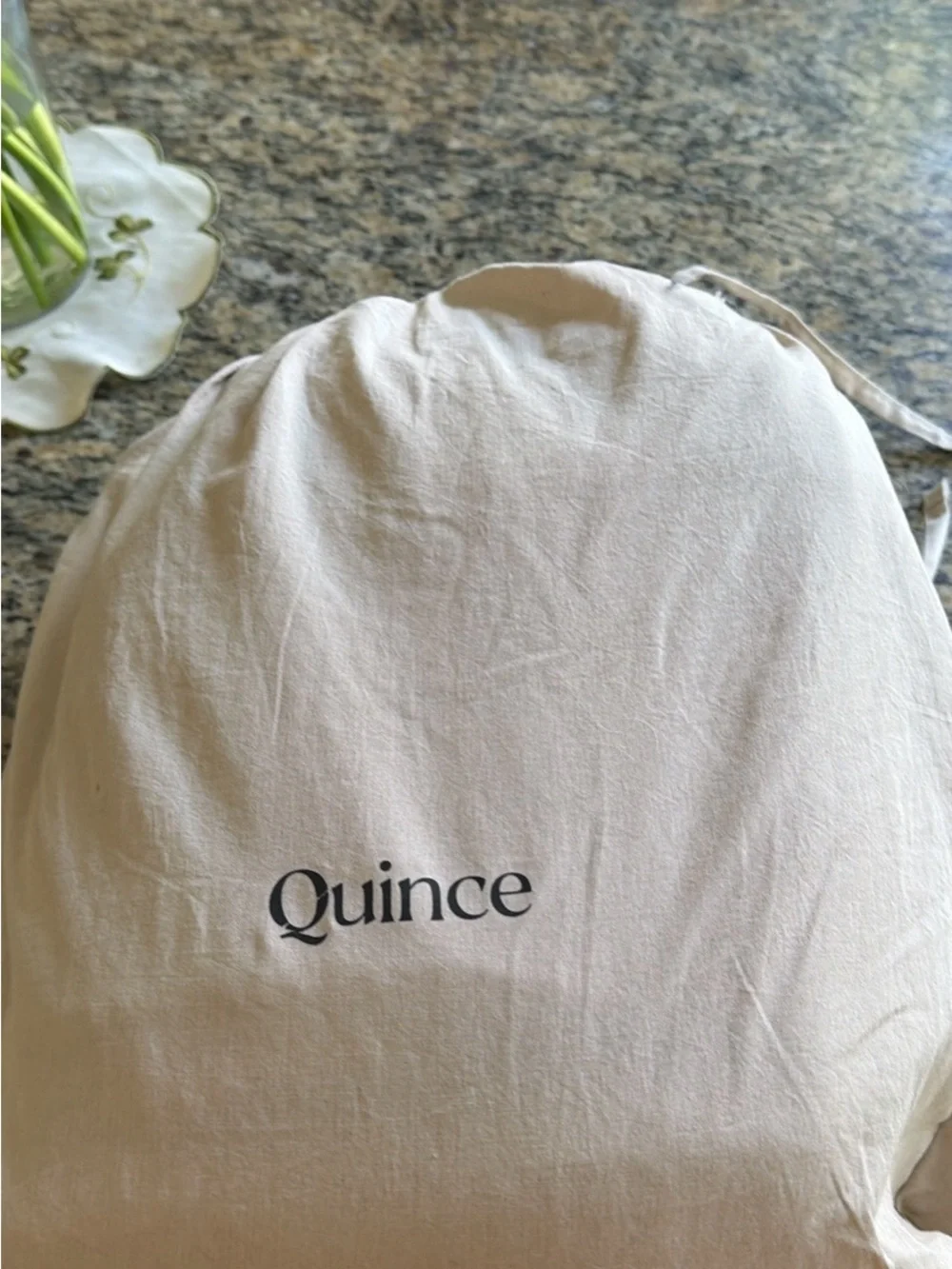 Quince organic cotton honeycomb duvet cover with shams